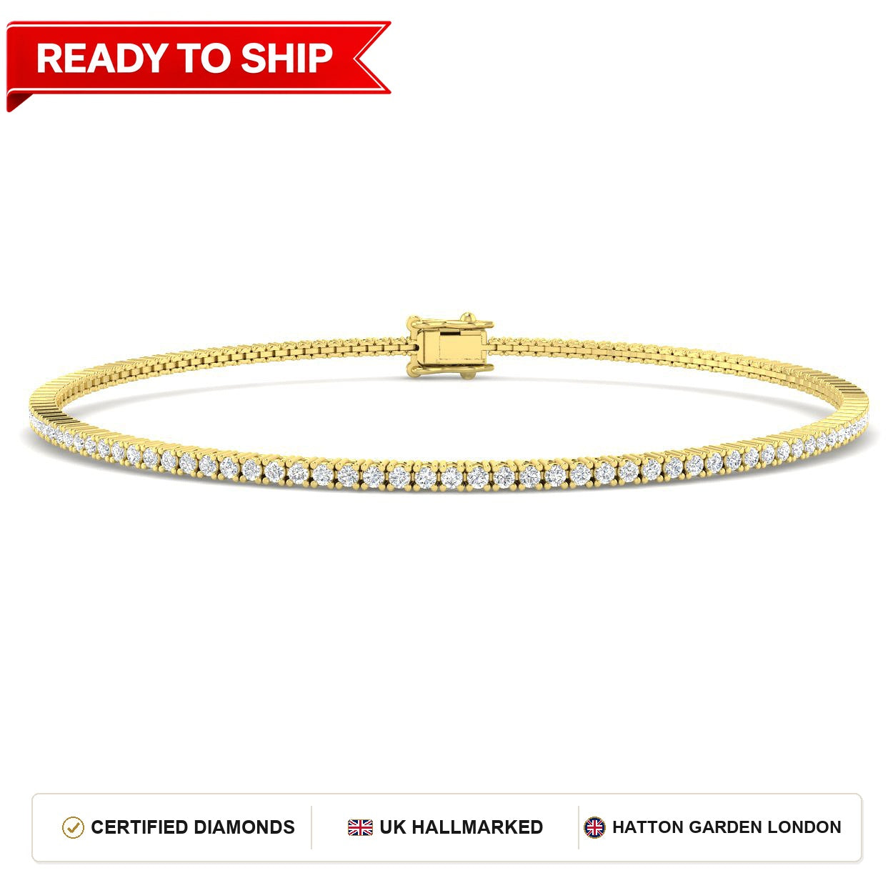 Lab grown diamond tennis bracelet