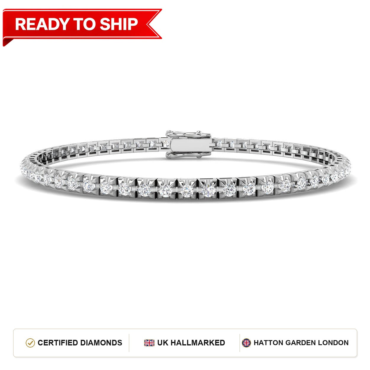Lab grown diamond tennis bracelet