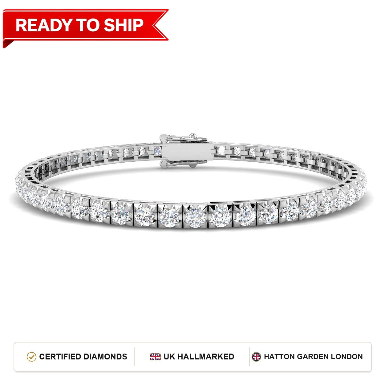 Lab grown diamond tennis bracelet