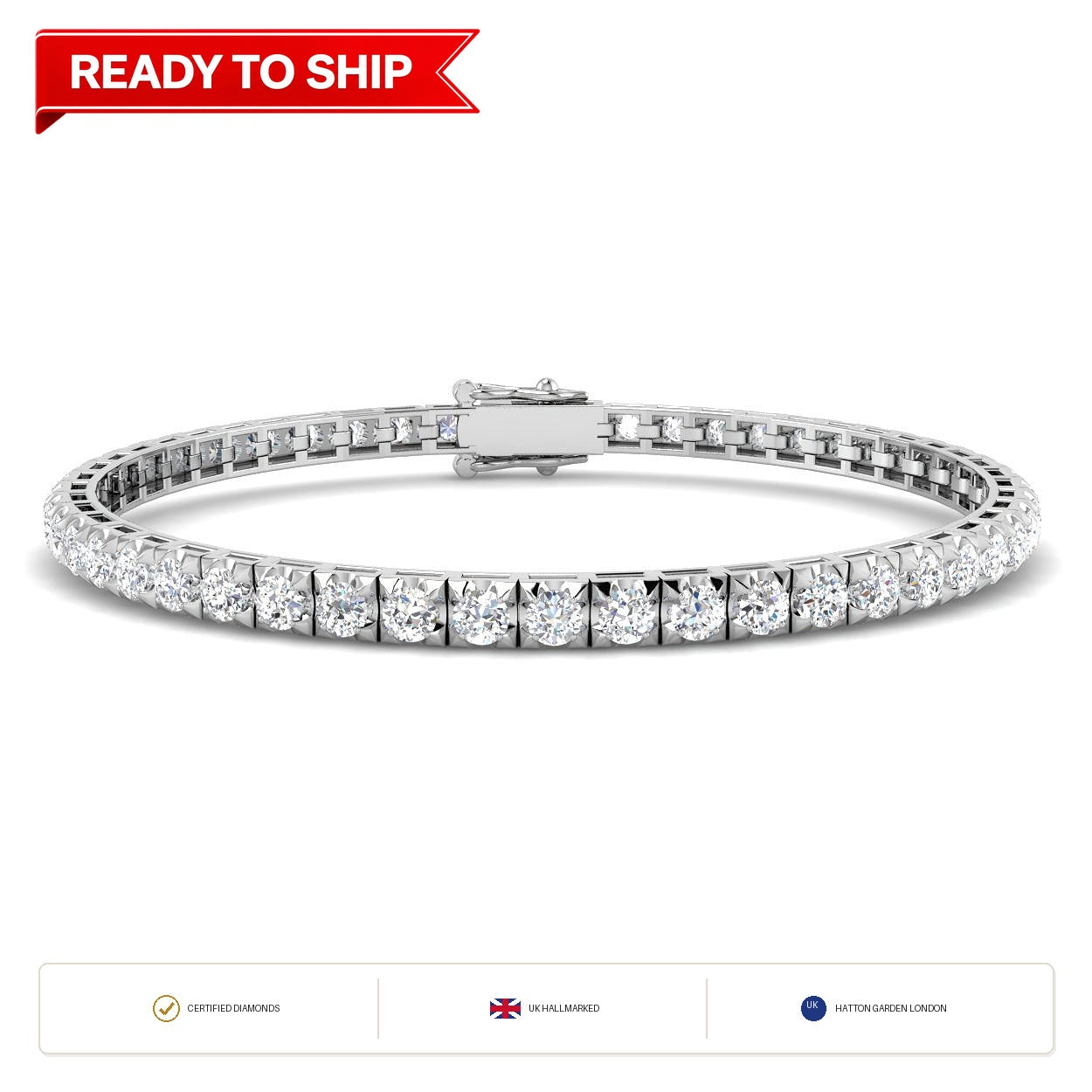Lab grown diamond tennis bracelet