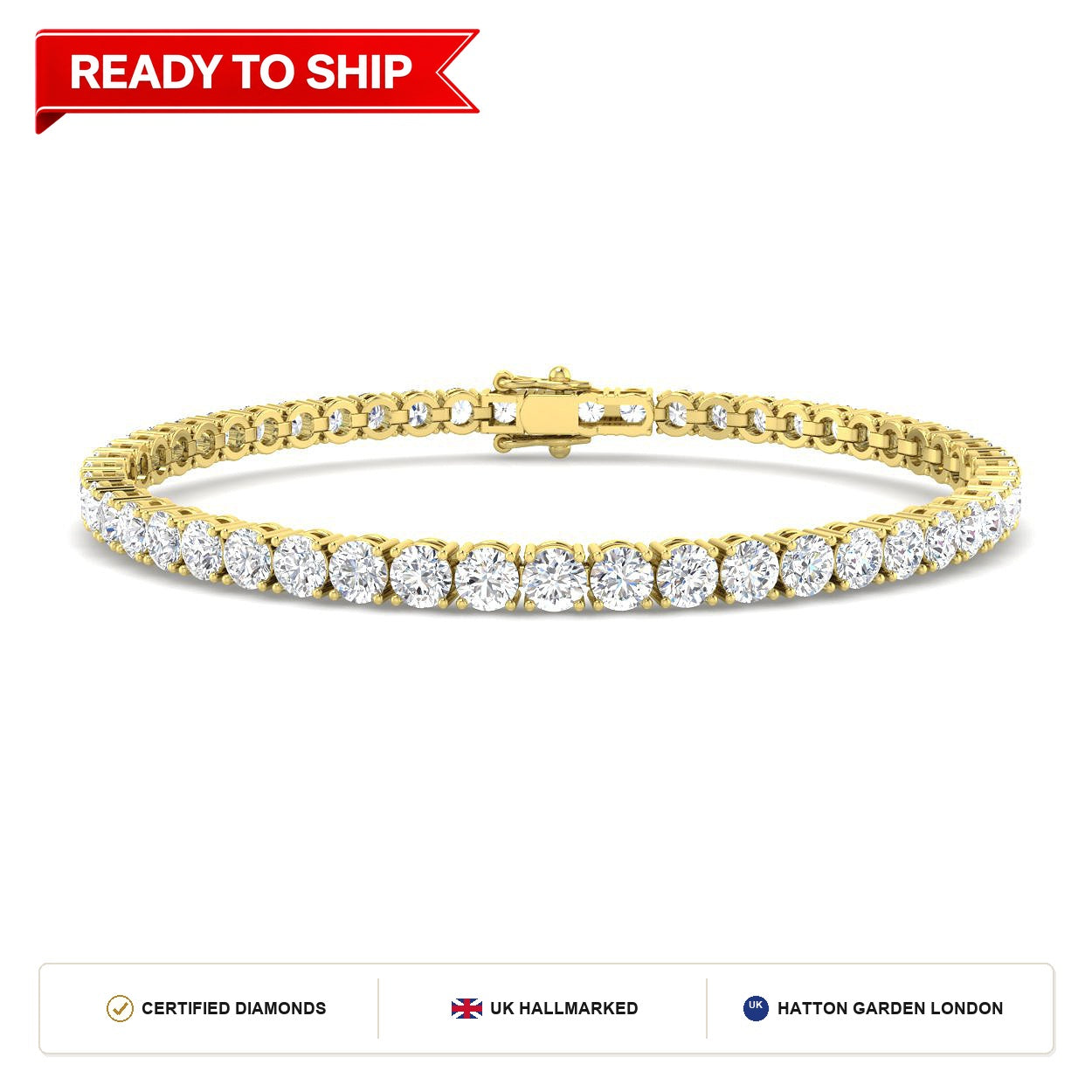 Lab grown diamond tennis bracelet
