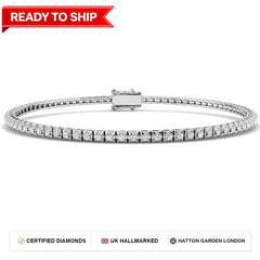 Lab grown diamond tennis bracelet