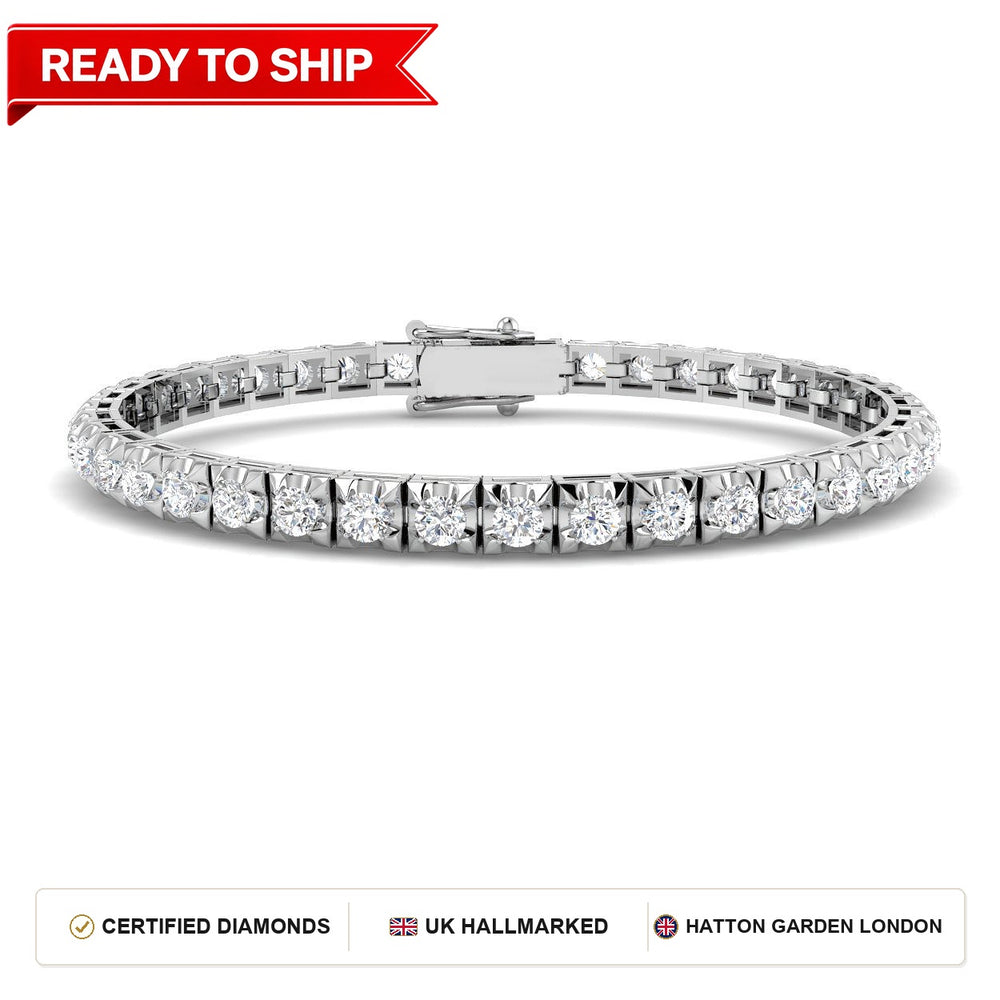 Lab grown diamond tennis bracelet
