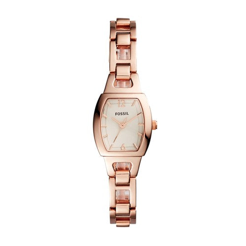 Fossil Women’s Isobel Watch, Rose Gold Dial & Stainless Steel Bracelet