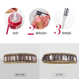 Before and after results using delicate jewellery cleaning solution