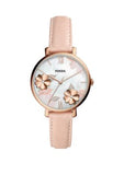 Fossil Jacqueline ES4671 Women’s Rose Gold Watch – White Floral Dial