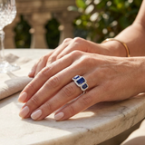 Three Stone Sapphire Ring