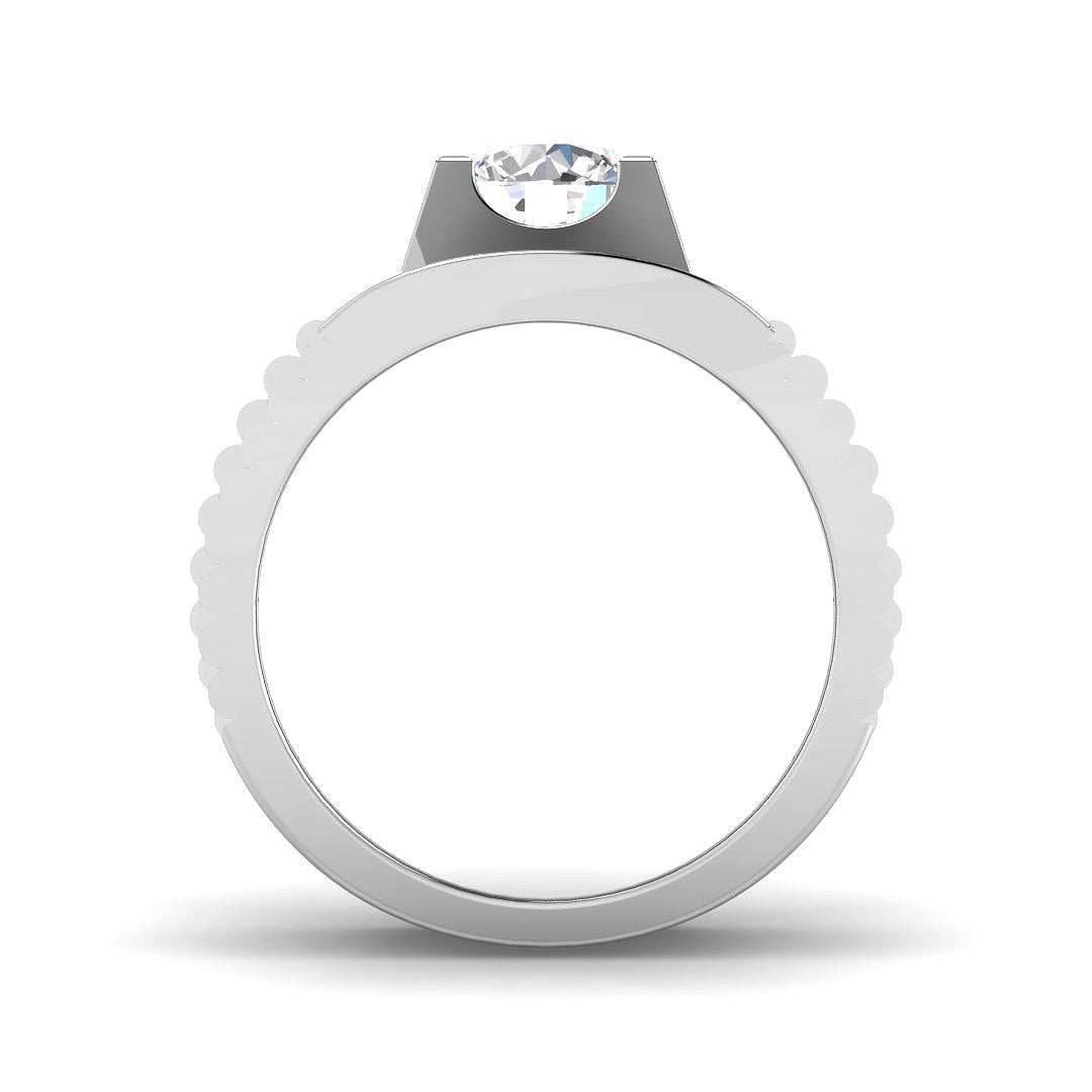 Bold Men’s Diamond Ring UK with square halo