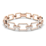 Close Up Lab Diamond Bracelet with Box Clasp