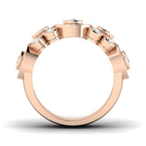 Bubble Ring with Bezel Set Lab Grown Diamonds  In Rose Gold