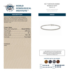 natural diamond bracelet wgi certificate