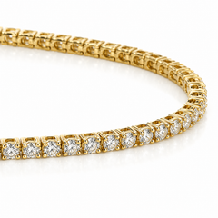 WGI 2.25Ct Natural Round Diamond Tennis Bracelet 9k Yellow Gold Ready To Ship