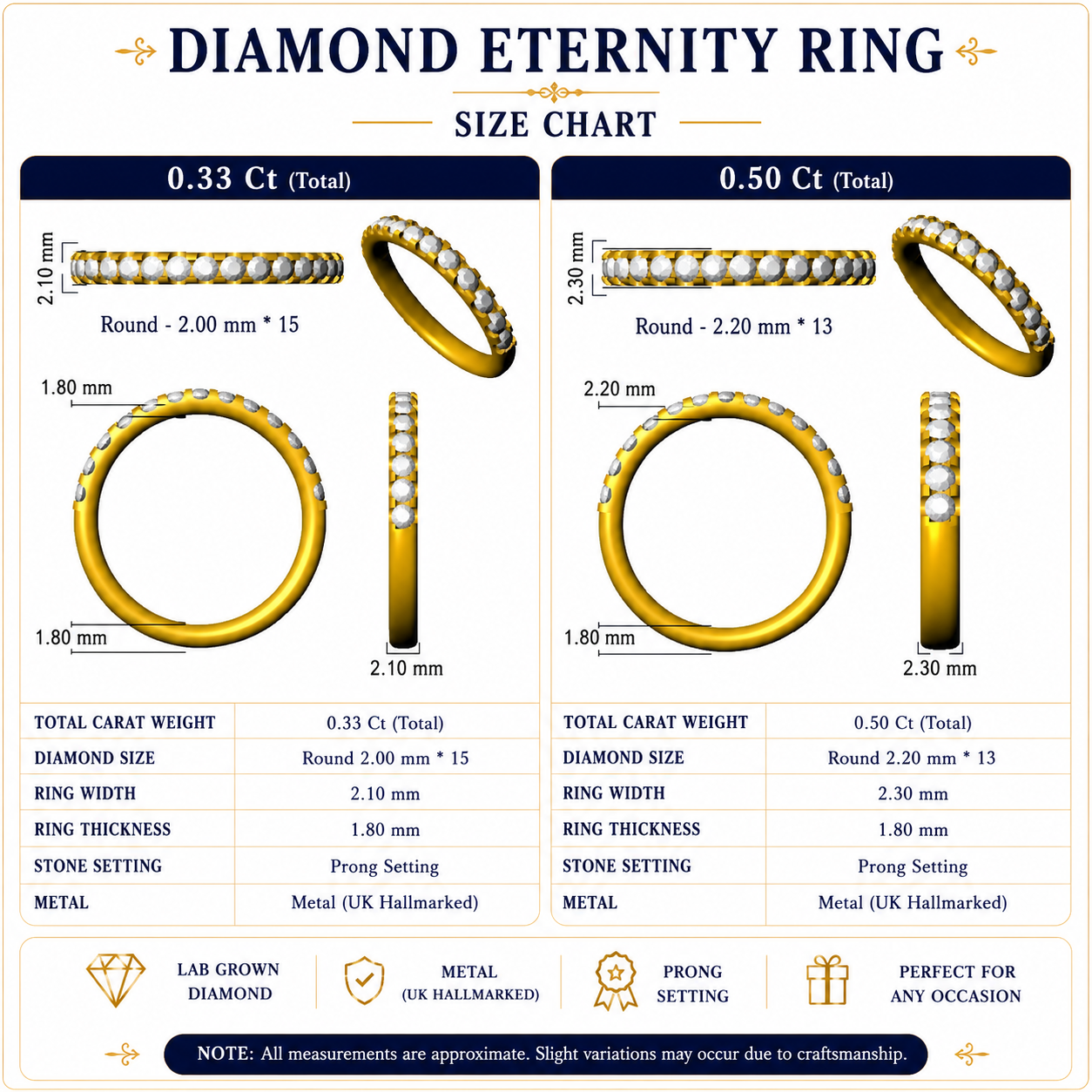 Opal & Round Diamond Half Eternity Ring | Hallmarked Gold & Platinum