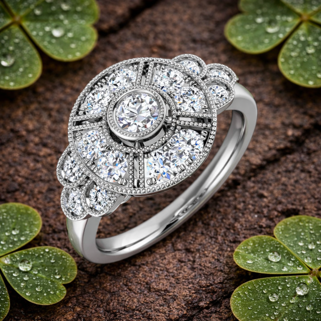 Vintage Halo Diamond Ring | 0.33 - 0.75 Ct | Lab-Grown & Natural Diamonds