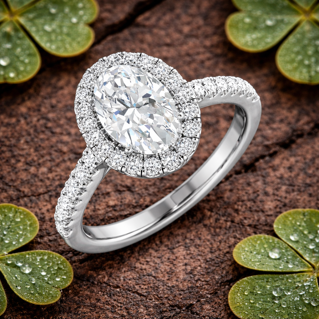 Oval Halo Diamond Ring | 0.25ct - 2.25ct | Lab-Grown & Natural Diamonds