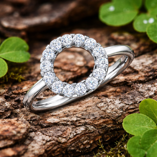 Diamond Circle of Life Ring | Lab & Natural Diamonds | Hallmarked Gold & Platinum