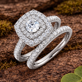 Diamond Halo Cluster Ring | 1.25 Carat | Lab-Grown & Natural Diamonds