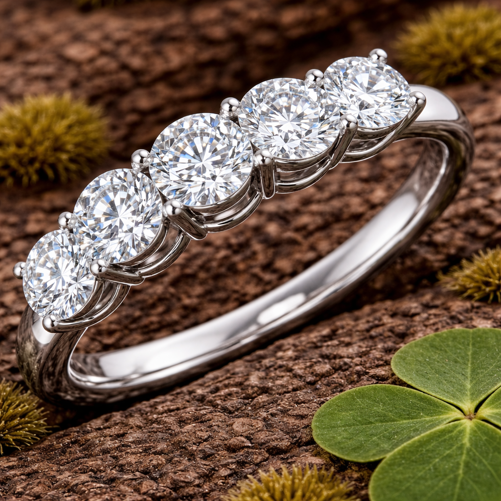 Five-Stone Diamond Eternity Ring | 1-3 Ct | Lab-Grown & Natural Diamonds