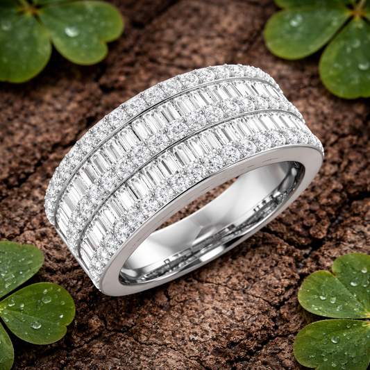 Shop Baguette & Round Cut Diamond Band | 1.00-2.50ct | Lab & Natural Diamonds