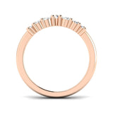 Chevron diamond bridal stacking ring