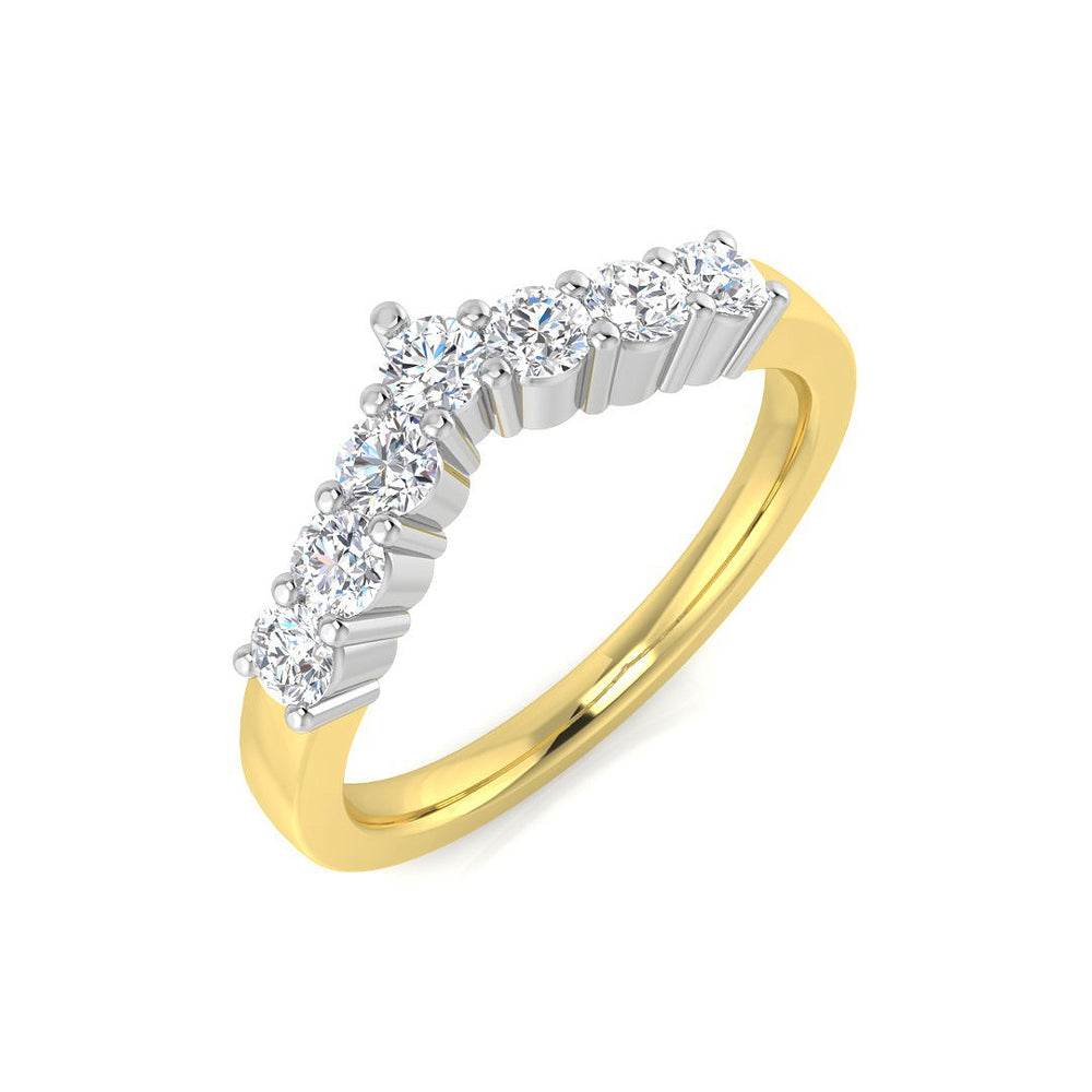 Classic claw set wishbone diamond band