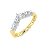 Classic claw set wishbone diamond band