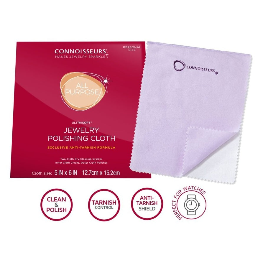 Connoisseurs jewellery polishing cloth personal size 5 x 6 inch