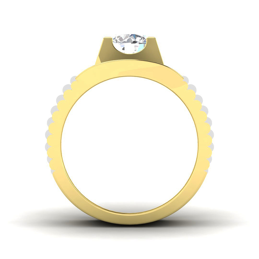 Contemporary Men’s Lab Grown Diamond Ring UK