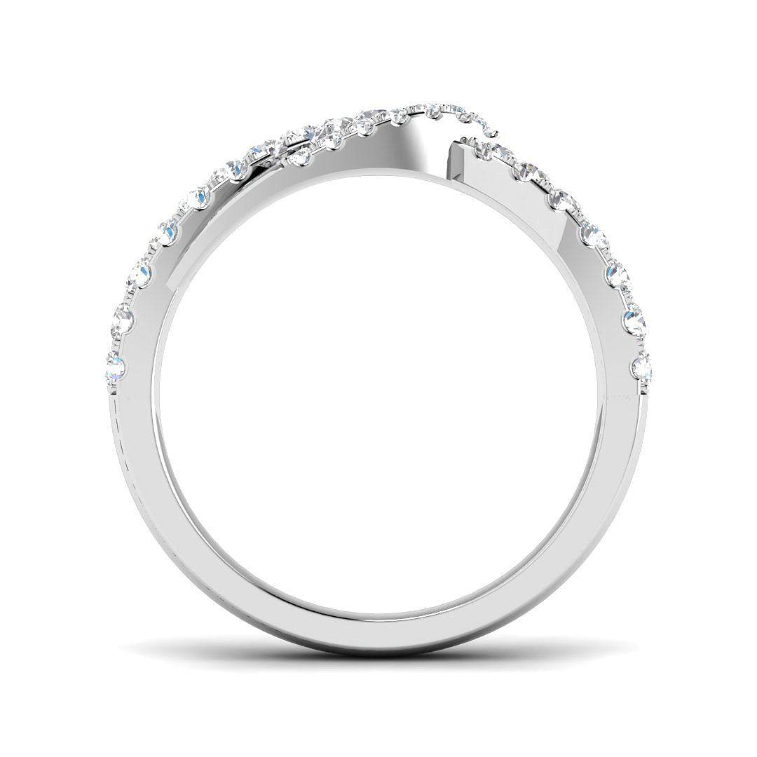 Contemporary diamond wishbone ring