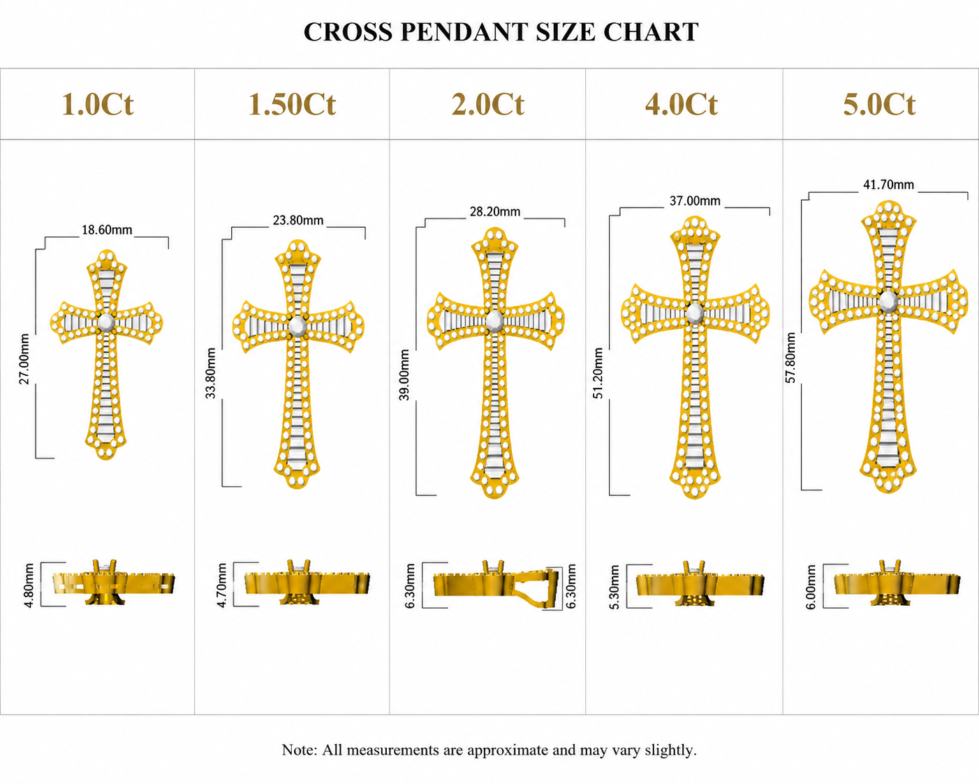 Vintage Inspired Baguette Diamond Cross Pendant Necklace | Gold or Platinum