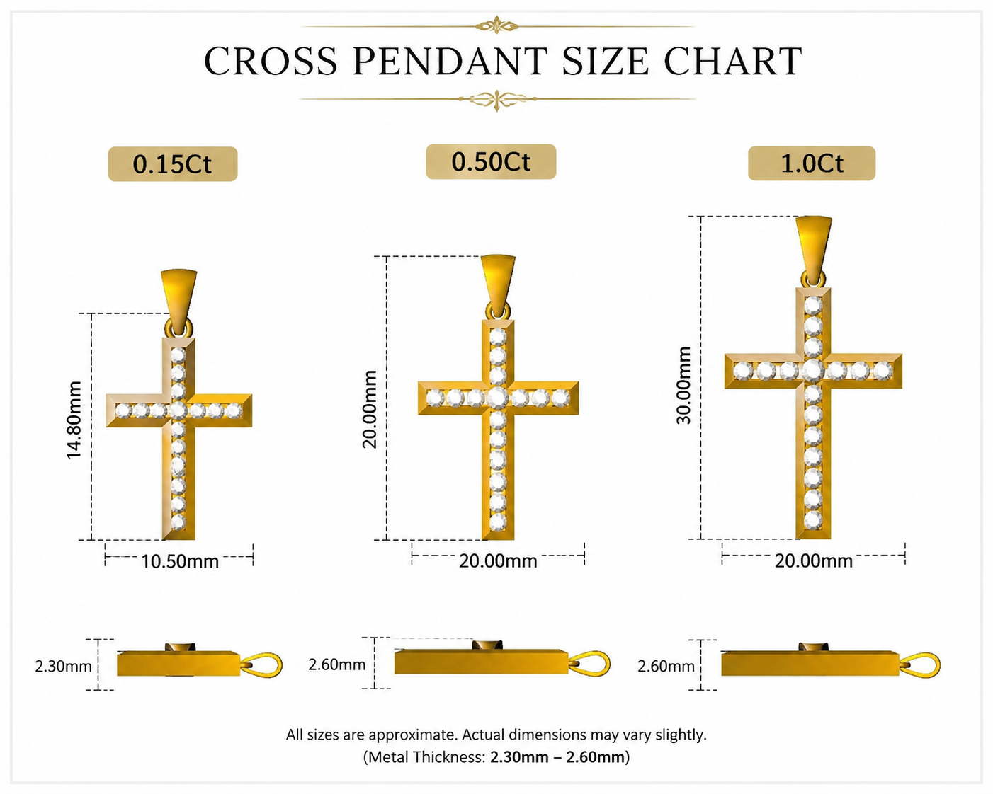 Channel Set Diamond Cross Pendant Necklace | Modern Diamond Cross