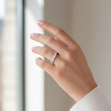 Curved Chevron Wedding Band