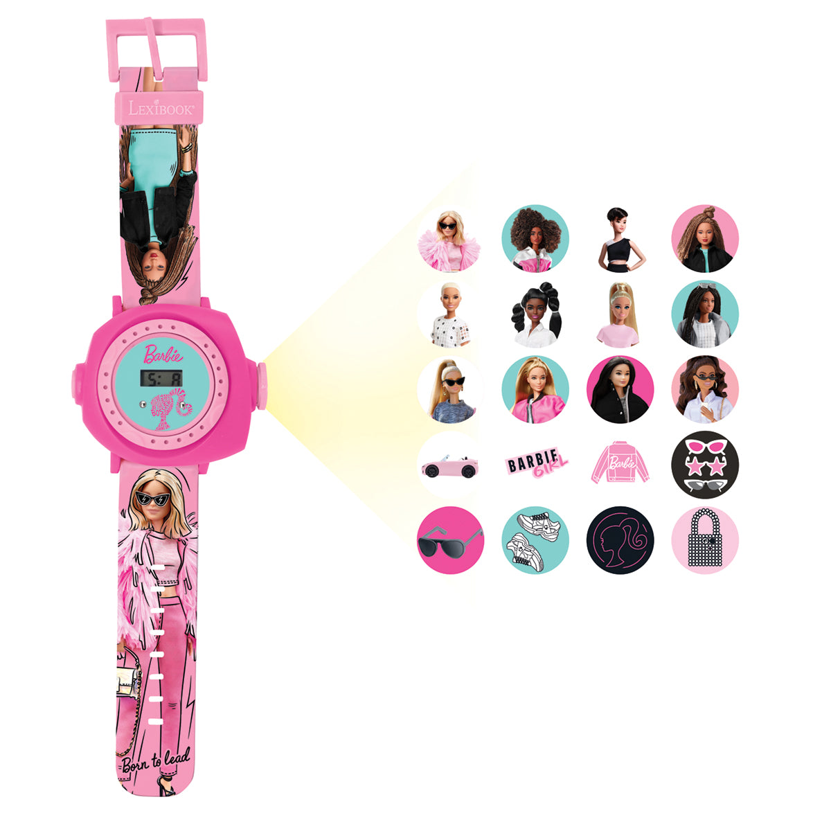 Lexibook Barbie Children's Projection Watch with 20 Images - DMW050BB