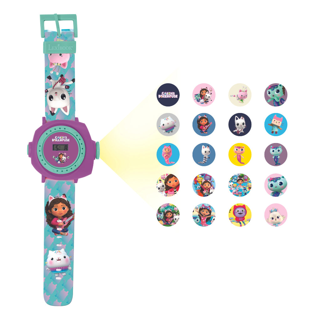 Lexibook Gabby's Dollhouse Children's Projection Watch with 20 Images - DMW050GDH