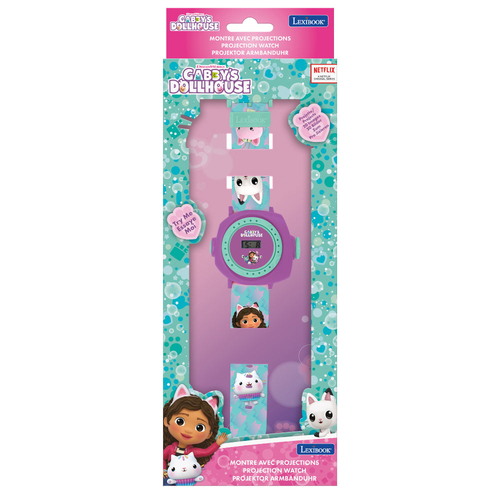 Lexibook Gabby's Dollhouse Children's Projection Watch with 20 Images - DMW050GDH