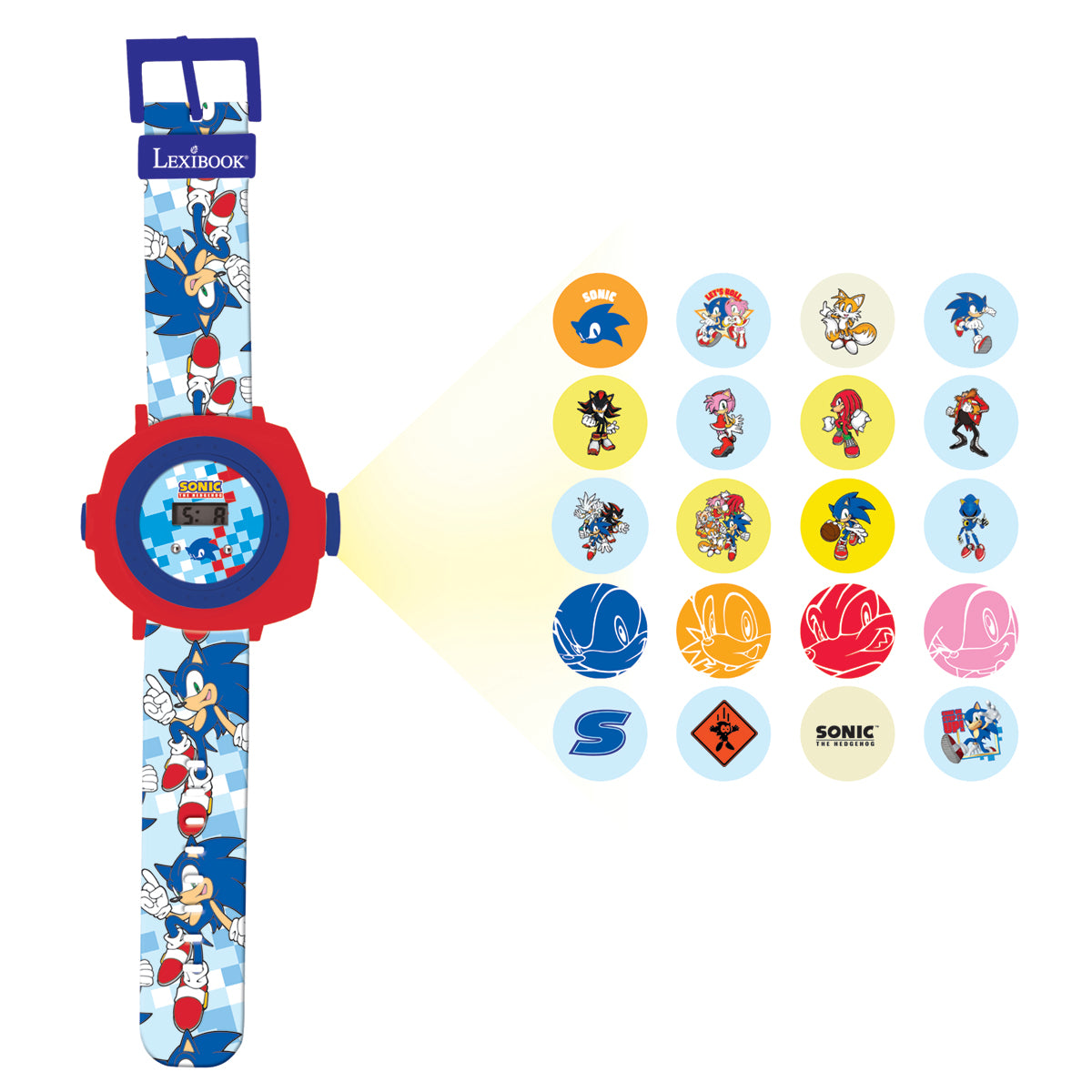 Lexibook Sonic Children's Projection Watch with 20 Images - DMW050SN