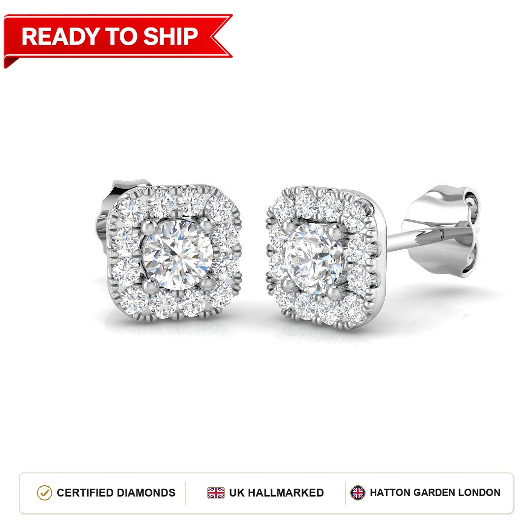 Lab grown diamond earring