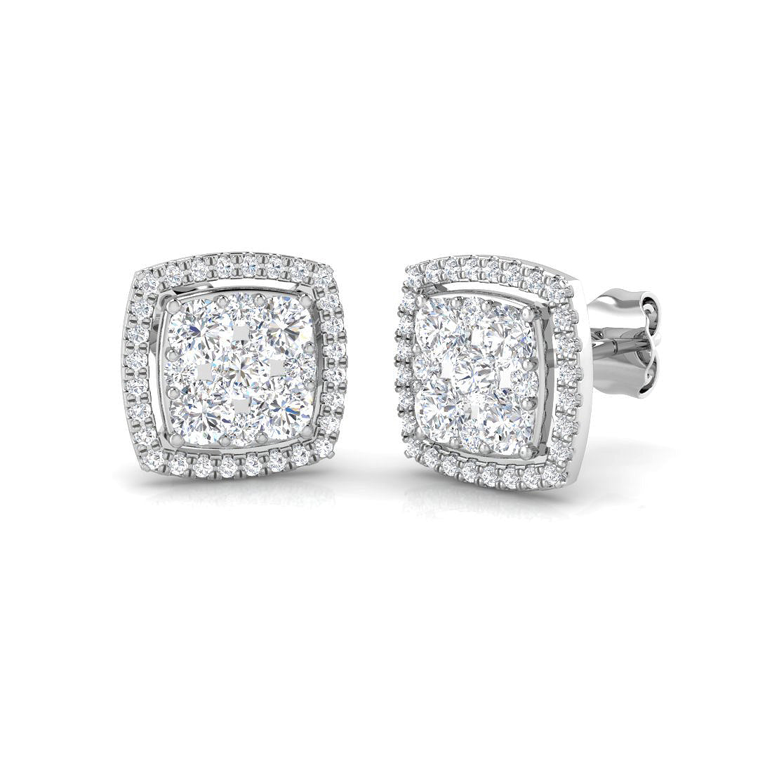 Dayly 1ct Gold Diamond Shape Earrings - Luxury Jewelry Elegance
