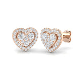 Deevy Gold Cluster Diamond Earrings | 0.5ct to 1ct Luxury Gemstones