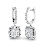Daymy 1.25ct Gold Drop & Trilogy Diamond Earrings – Luxury Jewelry Elegance
