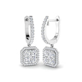"Engxy 1ct Gold Drop & Trilogy Diamond Earrings – Luxurious Elegance"