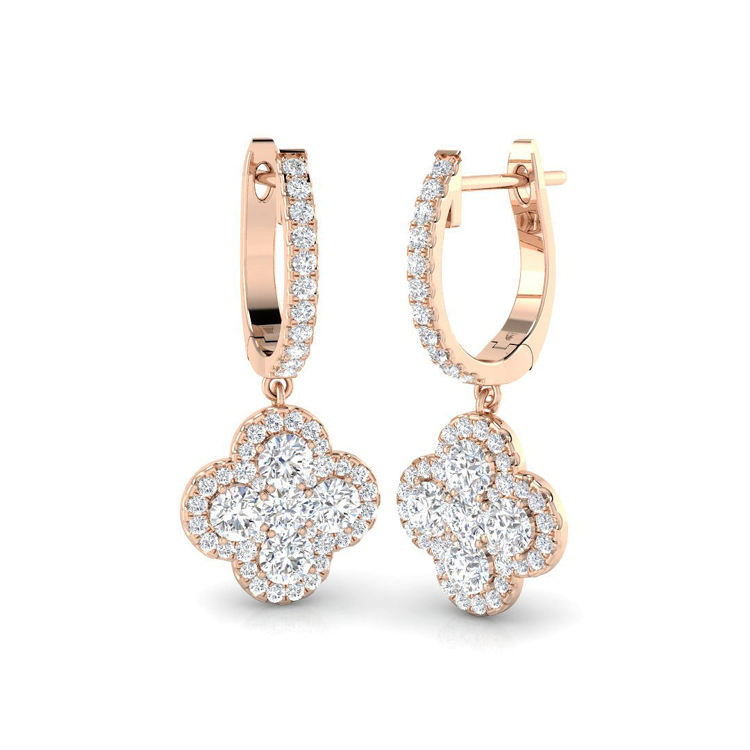 "Endon 1.25ct Gold Diamond Shape Earrings - Luxurious Elegance"