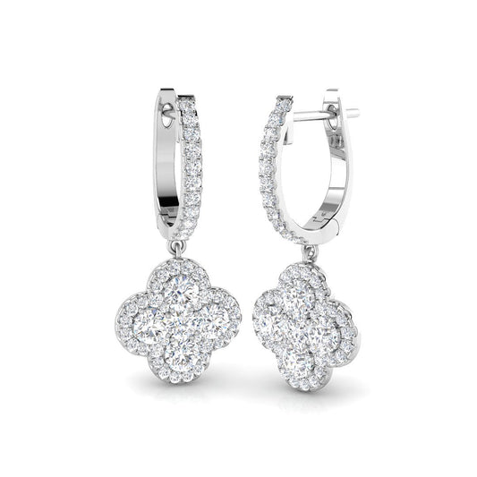 "Endon 1.25ct Gold Diamond Shape Earrings - Luxurious Elegance"