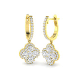 "Endon 1.25ct Gold Diamond Shape Earrings - Luxurious Elegance"