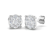 Tumsy 0.5ct Gold Cluster Diamond Earrings - Elegant Luxury Jewelry
