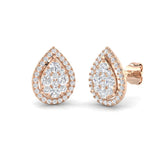 Elegant Gold Cluster Diamond Earrings | 0.5ct - 1.25ct | Jumpy Collection