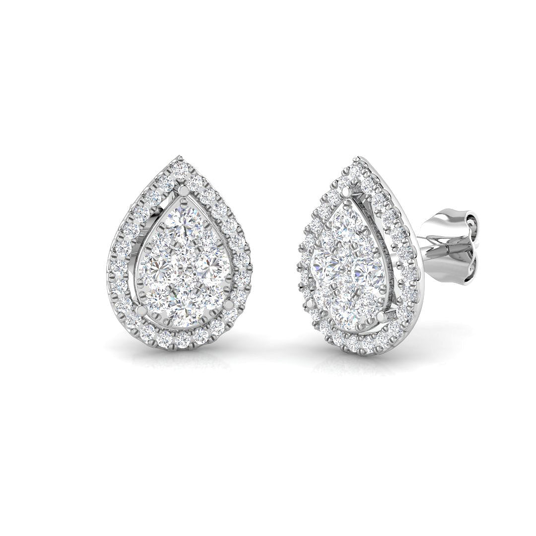 Elegant Gold Cluster Diamond Earrings | 0.5ct - 1.25ct | Jumpy Collection