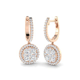 Elegance Dashy 1.5ct Gold Drop & Trilogy Diamond Earrings