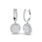 Elegance Dashy 1.5ct Gold Drop & Trilogy Diamond Earrings
