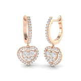 Lurty Luxury Gold Drop & Trilogy Diamond Earrings 0.5ct - 1.25ct